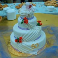 50Th Anniversary Swag Cake My first anniversary cake, my biggest cake, my most important function cake, my "800 miles from home" cake, my "I wish I...