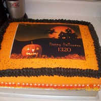 Halloween Van.cake with strawebrry filling and a van. buttercream