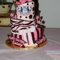 Sweet 16 Birthday Cake Topsy-turvy cake for my 16 yr old's birthday party. Each tier was a different flavor, all buttercream icing/fondant decorations.