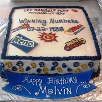 Loves To Play The Lottery This cake was for a 70 yr old's birthday. He loves to play the daily maryland lottery!