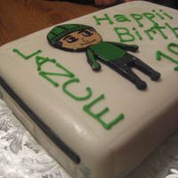 Hapwii Birthday Cake A real loose interpretation of a "Wii" cake... covered in MMF. I made my cousin's "Mii" the character that he...