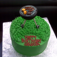 Simple Bday Cake For The Grillmaster My father-in-law LOVES weber grilling, so we quickly came up with this... my four-year-old made the food with me :) So fun! TFL!!!