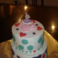 Balerina This is a cake I made for my niece who's turning 5...she wanted a balerina...with polkadots, hearts, sparkles and all the colors you...