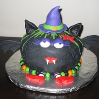 Witchy Bat Cake all decorations are MMF, made this for my daughters school party