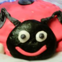 Red Ladybug For Bbq This is one of my very first fondant cakes. I was going to make a bee cake for my sister's BBQ, but she informed me her five year old...