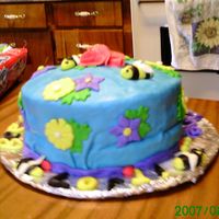 Bee_Cake_2_004.jpg This is a cake (my 3rd ever fondant!) I made for my church's every fifth sunday dinner with all our surrounding churchs' for fun...