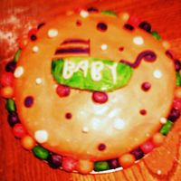 1St_Amanda.jpg This is my practice fun for my friend's baby shower I am hosting. It is my second ever fondant cake and it really could use some work...