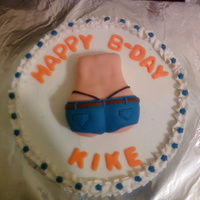 B-Day Cake This cake was for my brother in law. Almond cake with pinaple filling.