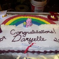High School Graduation This cake was for my niece's high school graduationa nd her mom wanted a rainbow on it as well as the school colors( maroon and white...