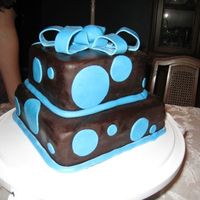 Father's Day Cake This was my first square cake and the first one I tried to made a bow on.