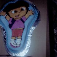 Dora1 My first attempt of making a character cake. I actually made two. This was made for my daughter's 3rd birthday party.