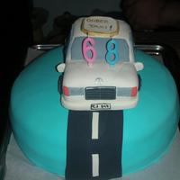Birthday Car Cake This was my first try to make a car cake. I made that car as the topper of the main cake. I know I have to work harder :)