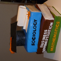 Stacked Books Cake I made for graduation.