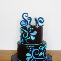 Paisley Swirl Cake Haven't posted a pic on here for a while, so thought I would.. :) This is two tiers of chocolate cherry ripe mud cake, layered and...