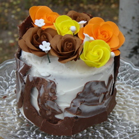 My Birthday Cake I was so excited to start working with gumpaste I made my DH and DD buy me the Wilton GP kit early so I could put GP flowers on my cake! So...