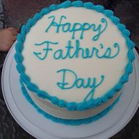 Father's Day Cake 3 layer devil's food cake mix with extender / all butter buttercream frosting