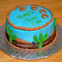 Happy Trails I combined several idea's I found here on cake central and put it into one cake. Thank you all for the inspiration! This cake was for...