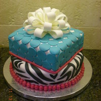 Zebra Stripes And Contemporary Dots This is birthday cake I did with marshmallow fondant / decorations. The top tier is lemon cake with lemon buttercream and raspberry filling...