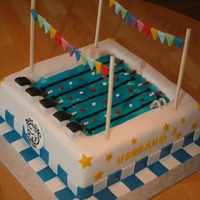 Swimming Pool Birthday Cake for a swimmer who celebrated his 9th birthday!