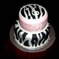 Sweet Sixteen Baby Pink and Zebra Stripes