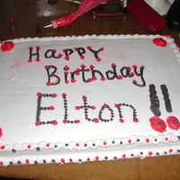 Sheet Cake this was done for a man's birthday.