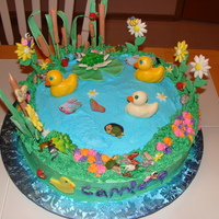 Pond Buttercream with fondant accents