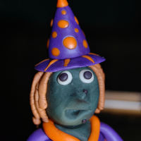 Halloween Witch Hadn't planned on this one. I was playing around and made a hat. It looked lonely and needed a head. But then it looked too neat to...