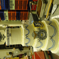 Security Forces Ball Cake This was a five layer yellow and marble cake with BC. The badge and flash are RI and the topper , wording and little air force emblems are...