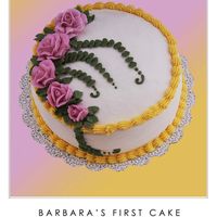 Lemon Filled Cake My husband took this picture and the colors are more intense than in real life. The roses are a mauve, the yellow is really softer than in...