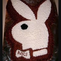 Bachelorette Party For Nici White cake with chocolate buttercream and white buttercream