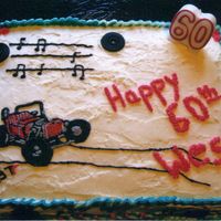 60Th Birthday Cake For My Hubby Chocolate cake, BC frosting. He loves all things from the 50's and 60's. My first real try at serious decorating. He loved it....