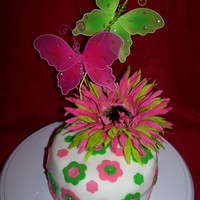 Alpha Kappa Alpha Sorority Birthday Cake This cake was a Birthday Cake for a member of Alpha Kappa Alpha Sorority Inc whose colors are pink green. The layers inside the cake also...