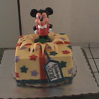 Mickey Gift Box Mickey gift box cake. WASC with blackberry filling, buttercream frosting with detailes in fondant and gumpaste/fondant. Thanks to...