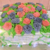 Mother's Day Cake Sorry about the photo, but the cake was already in the plastic box before I got a chance to get a photo of it.