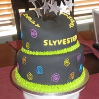 Birthday Swirl Topsy birthday cake