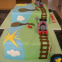 Thomas The Tank Engines Cake X 2 No, you're not seeing double :-) I had two orders for the same cake on the same day so here they are! One is 12", one 8".