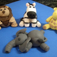 Jungles Animals Set Set of jungle animals made to order. There is also a monkey that goes with the set that is not in the picture - he had already been shipped...