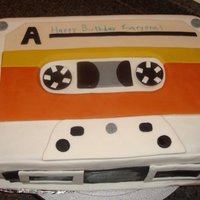 Cassette Cake My sister her husband and their son all have birthdays three days in a row so I just made it for "everyone" :)
