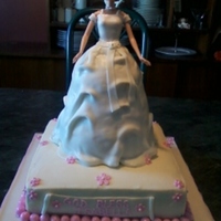 Cinderella/barbie Cake This was a cake for a little girls first communion. Mom wanted to replicate the dress her daughter would be wearing...