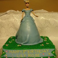 Cinderella Cinderella Dress is Lemon Sponge cake layered with Vanilla Buttercream. Covered with MMF, dusted with shimmer dust.9x13 cake is Lemon...