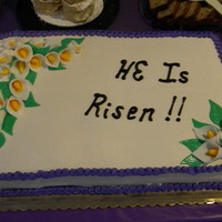 Calalily Cake This was a vanilla cake with whipped cream filling with a strawberry glaze and fresh strawberries. The lilys were made out of fondant, cake...