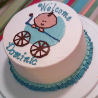 Simple Bct Baby Shower Cake 