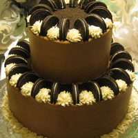 Oreo Cake Chocolate WASC with Oreo filling and chocolate and vanilla butter cream