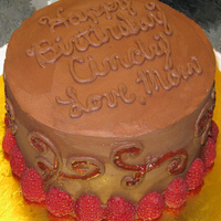 Dark Chocolate Ganache And Raspberry Cake 