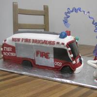 40Th Birthday Nsw Fire Brigade Cake I made this for a fireman who was turning 30, his partner gave me a picture of his actual truck to replicate she wanted his numbers on...