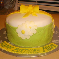 Mum's Birthday Cake This a cake I made for my mum's birthday. I was practicing with some new tools and cutting wheels. ALso used some luster dust on the...