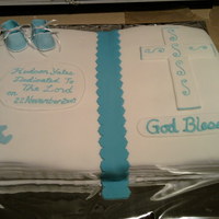 Christening Book Cake This was my first book cake 18" x 13", for a friends sons Christening.