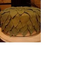 Weeping Willow Cake A 9 inch cake covered in fondent leaves