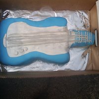Guitar Cake i made this for my frieds son birthday . my 3rd cake just starting i wont give up