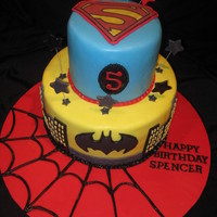 Super Hero Cake 10,6, all fondant with fondant/tylose accents. thanks for all the inspiration here on cc for this cake.